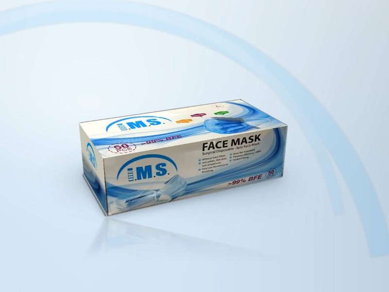 I.M.S. 3-ply surgical face mask box, 50 pieces